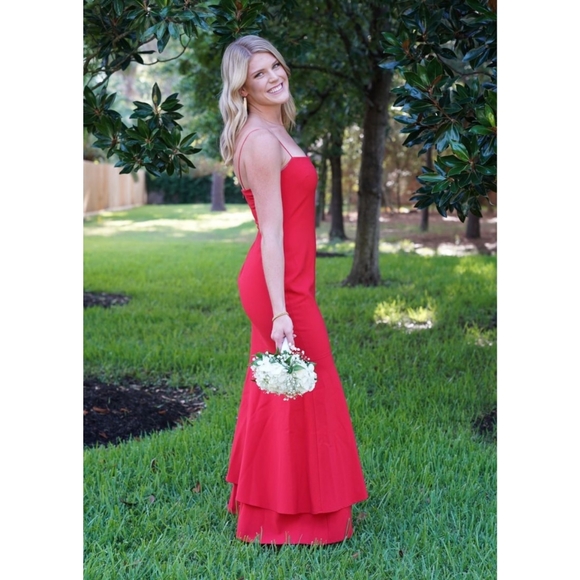 LIKELY Revolve Aurora Red Maxi Mermaid Gown - Picture 6 of 16